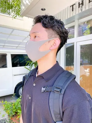 ショート パーマ メンズ メンズパーマ タカキリョウのヘアスタイル
