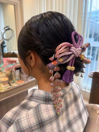 セミロング ヘアアレンジ 韓国ヘアメイク🎀/ 縮毛矯正✨山本媛香のヘアスタイル