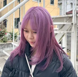 セミロング カラー 🎀ブリーチ＆カラー 🎀モデル募集のヘアスタイル