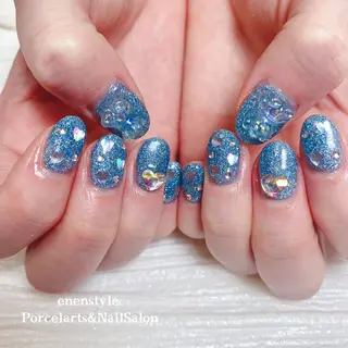 ミディアム ネイル 🐾enen style 🐾のネイルデザイン