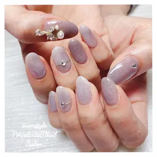 ミディアム ネイル 🐾enen style 🐾のネイルデザイン