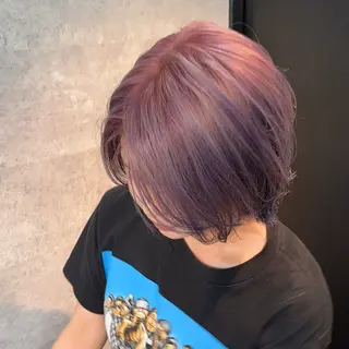 ショート カラー エクステ×ブリーチ× 推しカラー🌟Kのヘアスタイル
