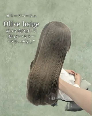 セミロング ParveMix/ オリーブ系/いちかのヘアスタイル