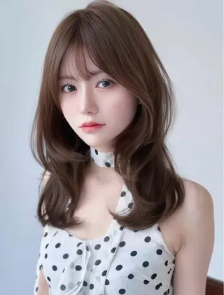 セミロング 髪質改善✨透明感 カラー🫧KAORIのヘアスタイル