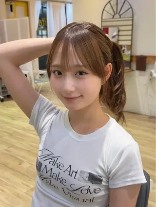 ロング カラー 大人可愛い透明感🌟 小顔・韓国髪🌟野中のヘアスタイル