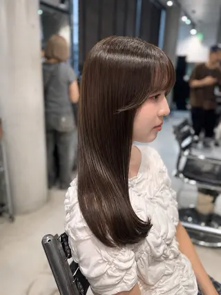 ロング カラー パーマ ヘアアレンジ 透明感カラー✂︎ /縮毛矯正/YUKAのヘアスタイル