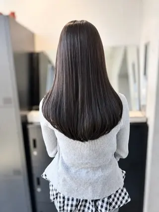 ロング カラー パーマ ヘアアレンジ 透明感カラー✂︎ YUKAのヘアスタイル