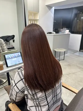 ロング 絶対綺麗な暖色カラー 🎯あります✨増渕✨のヘアスタイル