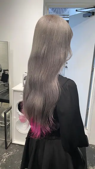 ロング カラー パーマ ヘアアレンジ メンズ キッズ ネイル マツエク・マツパ アイブロウ 艶ハイトーン/ヘア アレンジAYAKAのヘアスタイル