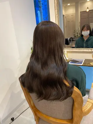 ミディアム カラー モテ前髪 タゴメ シンヤのヘアスタイル