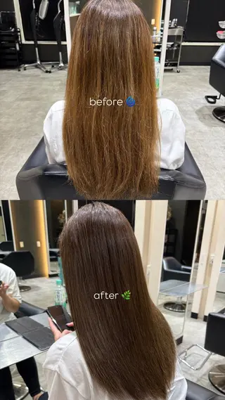 ロング カラー 松下 愛生のヘアスタイル
