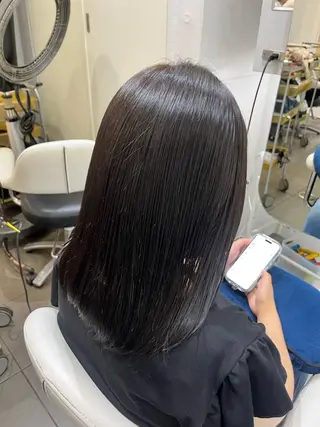 ミディアム カラー 透明感カラーボブ レイヤーツムギ♡のヘアスタイル