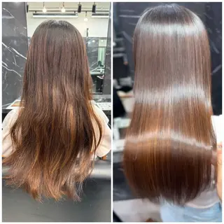 ロング JIN|朝楽になる 乾かしただけで極艶髪のヘアスタイル