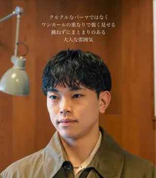 パーマ メンズ メンズショート タチカワユウキのヘアスタイル