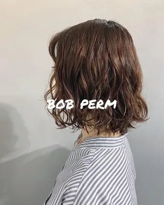 パーマ ボブパーマコテ巻き風 パーマNo1深江秀平のヘアスタイル