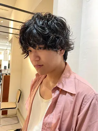ショート パーマ メンズ KAZU レイヤーカットのヘアスタイル