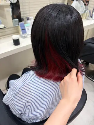 ロング カラー ヘアアレンジ 🌈くれは🎨デザイ ン🌟ダメージレスのヘアスタイル