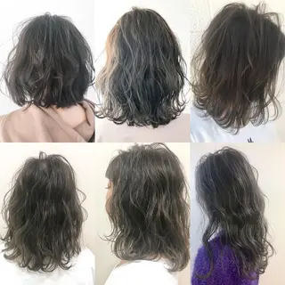 ミディアム カラー パーマ ヘアアレンジ メンズ キッズ ネイル マツエク・マツパ Lien 深井店のヘアスタイル