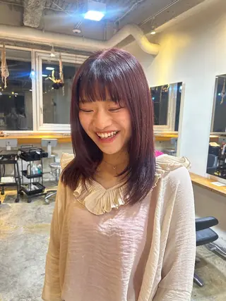 ミディアム カラー ナチュラル大人っぽい スタイル MAORIのヘアスタイル