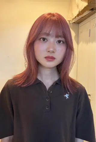 ミディアム nacoハイトーン ベージュ🍒のヘアスタイル