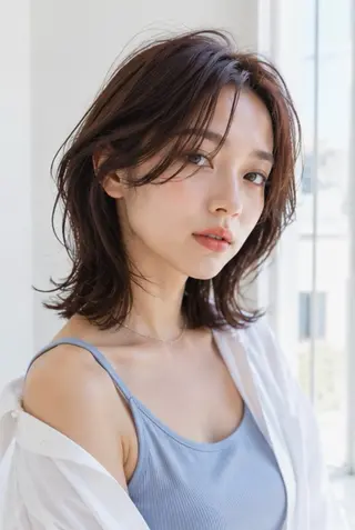 ミディアム カラー Garden 浅草蔵前のヘアスタイル