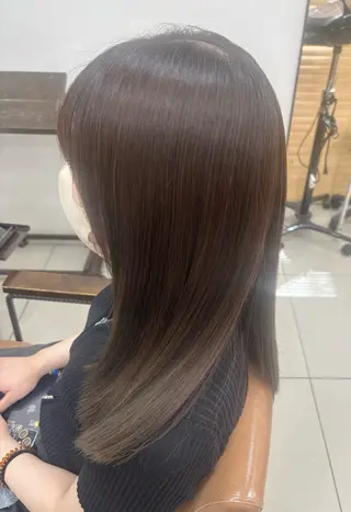 ミディアム カラー 頭皮×髪質改善 透明感カラー💎中村のヘアスタイル