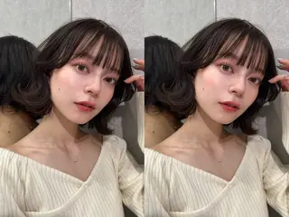 ミディアム カラー ヘアアレンジ 新宿/多幸感ヘア 髪質改善/chiyoのヘアスタイル