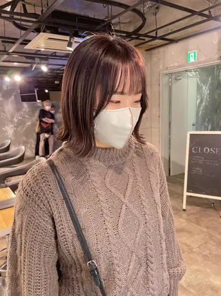ショート カラー パーマ ヘアアレンジ メンズ キッズ ネイル マツエク・マツパ アイブロウ 透明感カラー・レイヤ ー🎀amika🎀のヘアスタイル