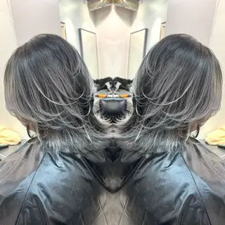 ショート バレイヤージュ ボブ🌈ナツヤのヘアスタイル
