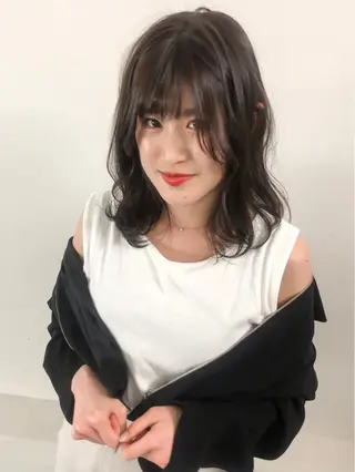 ミディアム カラー ダメージレスサロン✨ kayo🌱のヘアスタイル