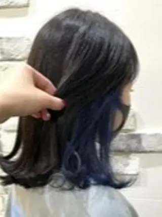 セミロング 髪質改善カラー透明感 ダブルカラー幕田のヘアスタイル