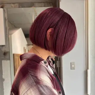 ショート カラー mirai/パーマ ブリーチ/デザインのヘアスタイル