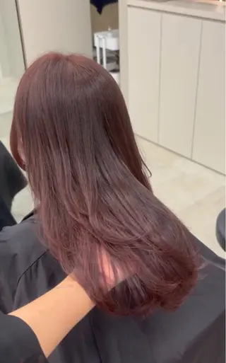 ロング カラー 【大阪】艶髪♩髪質改 善♩透明感カラーのヘアスタイル