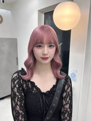 ミディアム ハイトーン➕エクステ 💗RIKOのヘアスタイル