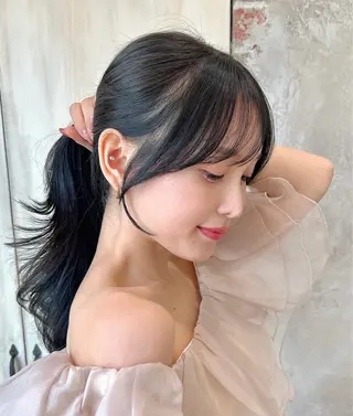 セミロング 🧡くびれヘア/前髪 顔周り🧡久原結衣のヘアスタイル