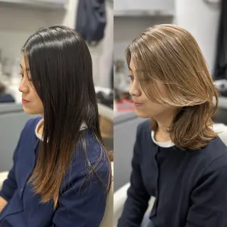 ミディアム カラー 小林 佳祐のヘアスタイル
