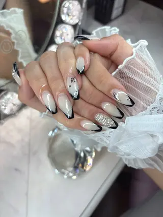ネイル 24時まで❤︎韓国、 ワンホンネイルのネイルデザイン