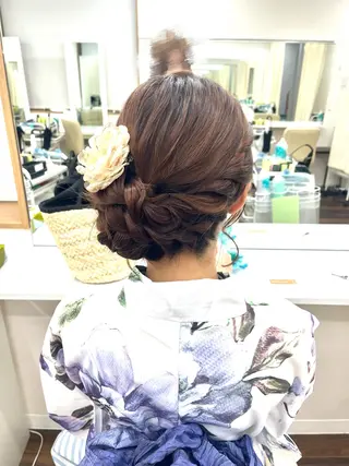 セミロング YUMEYAKATA 五条店のヘアスタイル