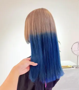 セミロング カラー 🎀ピンクベージュ/ 梅田/茶屋町🎀のヘアスタイル