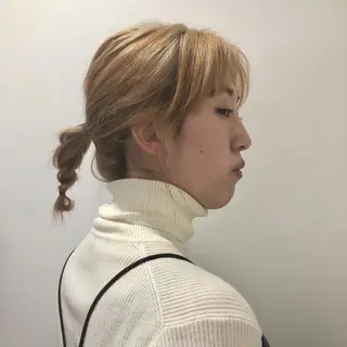 ミディアム カラー ヘアアレンジ 髪質改善/レイヤー/ お顔まわり/Ami.のヘアスタイル