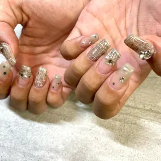 ショート カラー パーマ ヘアアレンジ メンズ キッズ ネイル マツエク・マツパ アイブロウ 今福鶴見ネイル 8(エイト)のネイルデザイン