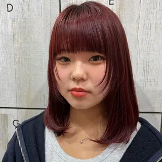 セミロング 淡色┊︎ナチュラル 🧁奈那美🧁*.゜のヘアスタイル