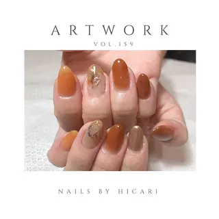 ショート カラー ネイル マツエク・マツパ illum hicariのネイルデザイン