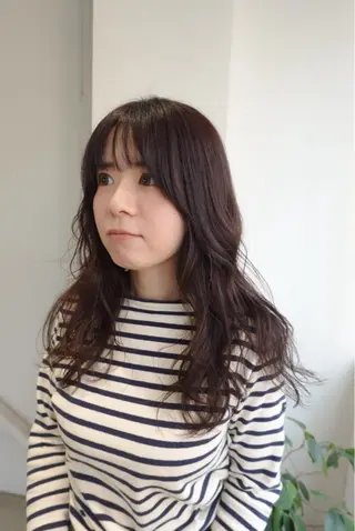 セミロング カラー 福島kico ナカウチのヘアスタイル