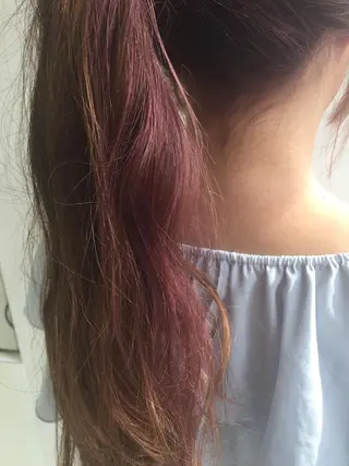 セミロング カラー 岩崎 裕司のヘアスタイル