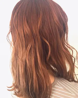 セミロング カラー 小山 明菜のヘアスタイル
