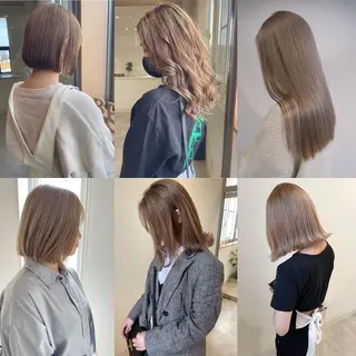 セミロング カラー 清水 亮太／赤み消しカラーのヘアスタイル