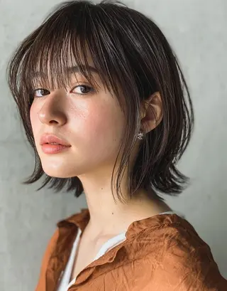 ミディアム デザインカラー✨ 透明感カラー菊地真保のヘアスタイル