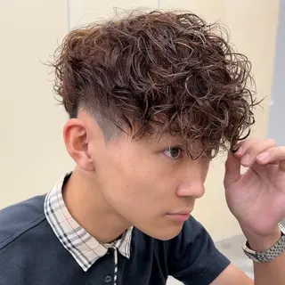 ショート カラー パーマ メンズ 名古屋/ショート /縮毛矯正のヘアスタイル