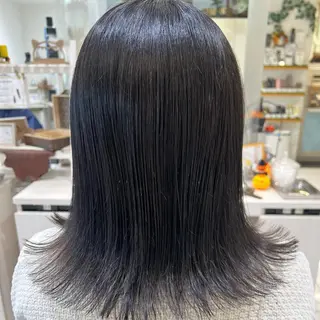 ミディアム 三箇島陽香/髪質改善 クロスパーマ縮毛矯正のヘアスタイル